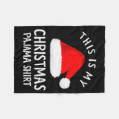 This Is My Christmas Pajama Shirt Funny Christmas Fleecedecke (Vorderseite (Horizontal))
