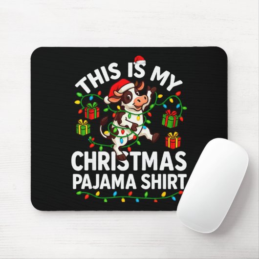 This Is My Christmas Pajama Shirt Funny Christmas  Mousepad (Mit Mouse)