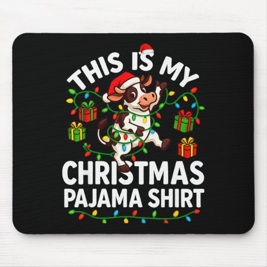 This Is My Christmas Pajama Shirt Funny Christmas  Mousepad (Vorne)