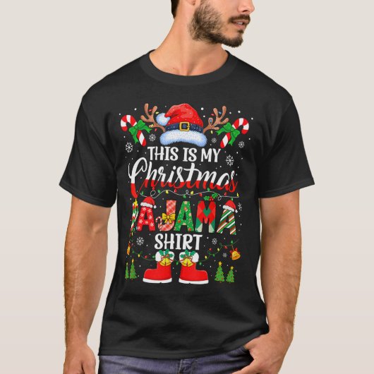 This Is My Christmas Pajama Shirt Funny Family Mat (Vorderseite)