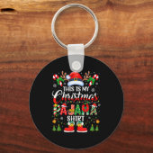 This Is My Christmas Pajama Shirt Funny Family Mat Schlüsselanhänger (Vorderseite)