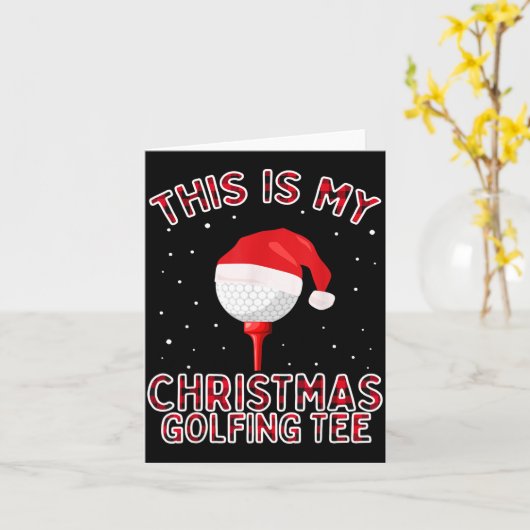 This Is My Christmas Pajama Shirt Funny Golf Tee G Karte (Gelbe Blume)