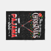 This Is My Christmas Pajama Shirt Funny Ice Hockey Fleecedecke (Vorderseite (Horizontal))