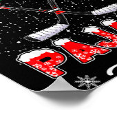 This Is My Christmas Pajama Shirt Funny Ice Hockey Poster (Ecke)