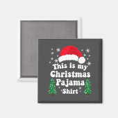 This Is My Christmas Pajama Shirt Funny Retro Matc Magnet (Vorderseite/Rückseite)