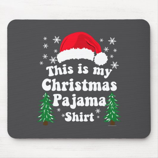 This Is My Christmas Pajama Shirt Funny Retro Matc Mousepad (Vorne)