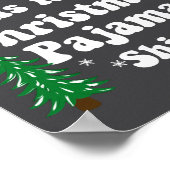 This Is My Christmas Pajama Shirt Funny Retro Matc Poster (Ecke)