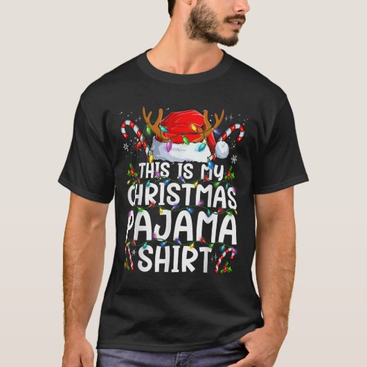This Is My Christmas Pajama Shirt Funny Xmas Pjs M (Vorderseite)