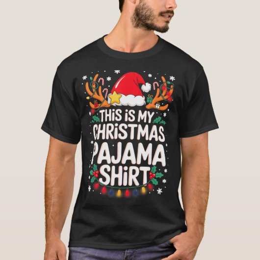 This Is My Christmas Pajama Shirt Funny Xmas Pjs M (Vorderseite)