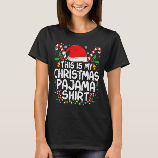 This Is My Christmas Pajama Shirt Funny Xmas Pjs M (Vorderseite)