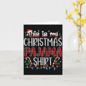 This Is My Christmas Pajama Shirt Funny Xmas Pjs M Karte (Gelbe Blume)
