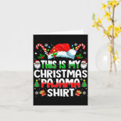 This Is My Christmas Pajama Shirt Funny Xmas Pjs M Karte (Gelbe Blume)