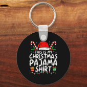 This Is My Christmas Pajama Shirt Funny Xmas Pjs M Schlüsselanhänger (Vorderseite)