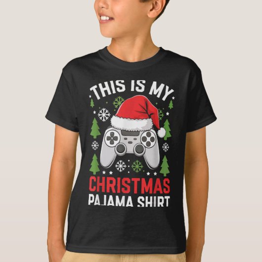This Is My Christmas Pajama Shirt Gamer Teen Boy X (Vorderseite)