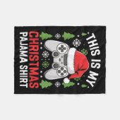 This Is My Christmas Pajama Shirt Gamer Teen Boy X Fleecedecke (Vorderseite (Horizontal))