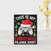 This Is My Christmas Pajama Shirt Gamer Teen Boy X Karte (Gelbe Blume)