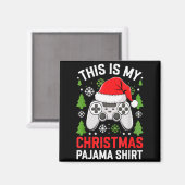 This Is My Christmas Pajama Shirt Gamer Teen Boy X Magnet (Vorderseite/Rückseite)