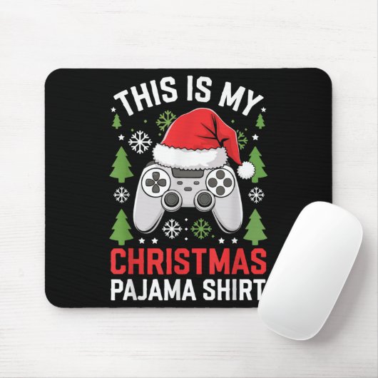 This Is My Christmas Pajama Shirt Gamer Teen Boy X Mousepad (Mit Mouse)