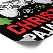This Is My Christmas Pajama Shirt Gamer Teen Boy X Poster (Ecke)