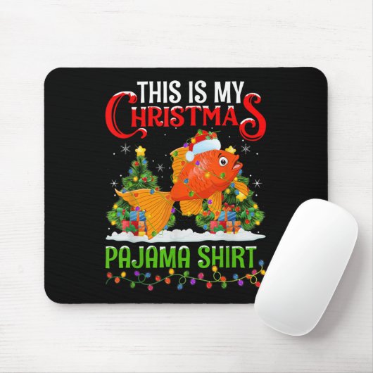 This Is My Christmas Pajama Shirt Goldfish Christm Mousepad (Mit Mouse)