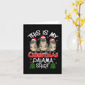 This Is My Christmas Pajama Shirt Platypus Animal Karte (Gelbe Blume)