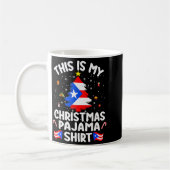 This Is My Christmas Pajama Shirt Puerto Rico Flag Kaffeetasse (Links)
