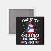 This Is My Christmas Pajama Shirt Puerto Rico Flag Magnet (Vorderseite/Rückseite)