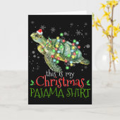 This Is My Christmas Pajama Shirt Sea Turtle Chris Karte (Gelbe Blume)