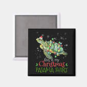 This Is My Christmas Pajama Shirt Sea Turtle Chris Magnet (Vorderseite/Rückseite)