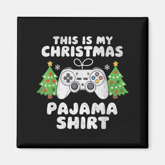 This Is My Christmas Pajama Shirt Video Game Boys Magnet (Vorne)