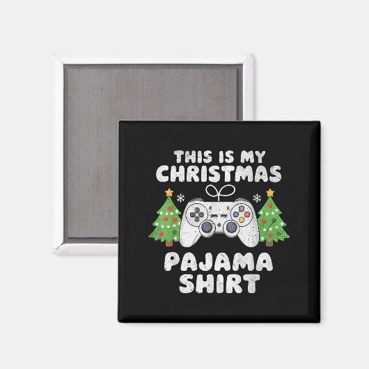This Is My Christmas Pajama Shirt Video Game Boys Magnet (Vorderseite/Rückseite)