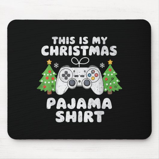 This Is My Christmas Pajama Shirt Video Game Boys Mousepad (Vorne)
