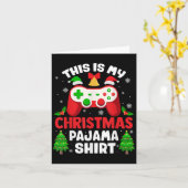 This Is My Christmas Pajama Shirt Video Gamer Gami Karte (Gelbe Blume)