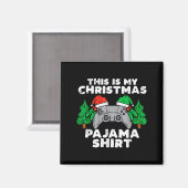 This Is My Christmas Pajama Shirt Video Games Boys Magnet (Vorderseite/Rückseite)
