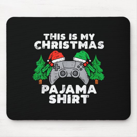 This Is My Christmas Pajama Shirt Video Games Boys Mousepad (Vorne)