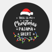 This Is My Christmas Pajama Shirt Xmas Pajama Men  Runder Aufkleber (Vorderseite)