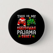 This Is My Christmas Pajama Shirts Controller Pjs  Button (Vorderseite)