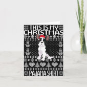 This Is My Christmas Pajama Ugly Xmas French Bull  Karte (Vorderseite)