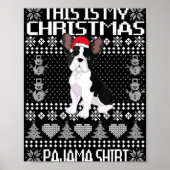 This Is My Christmas Pajama Ugly Xmas French Bull Poster (Vorne)