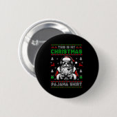 This Is My Christmas Pajama Video Game Gamer Boys Button (Vorne & Hinten)