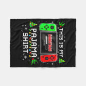 This Is My Christmas Pajama Video Game Gamer Boys Fleecedecke (Vorderseite (Horizontal))