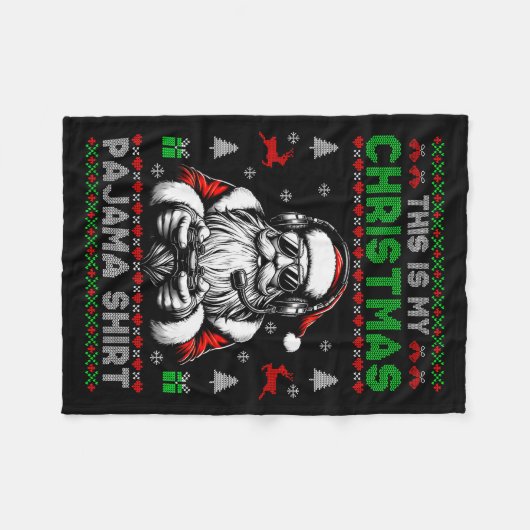 This Is My Christmas Pajama Video Game Gamer Boys Fleecedecke (Vorderseite (Horizontal))