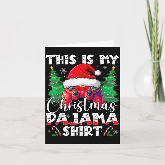 This Is My Christmas Pajama Video Game Gamer Boys Karte (Vorderseite)