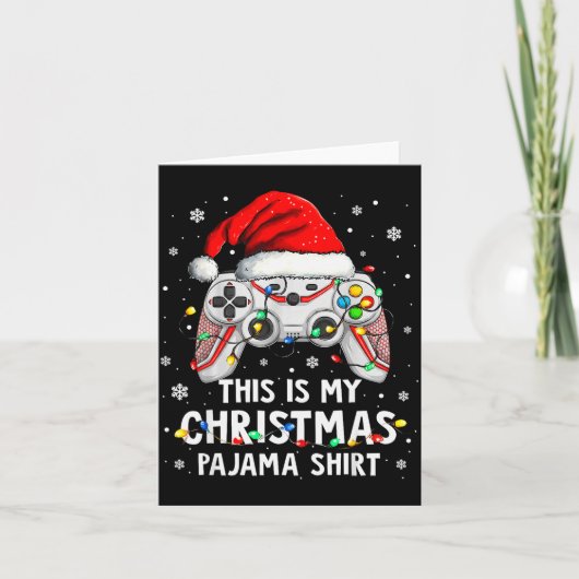 This Is My Christmas Pajama Video Game Gamer Boys Karte (Vorderseite)