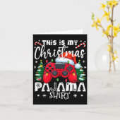 This Is My Christmas Pajama Video Game Gamer Boys Karte (Gelbe Blume)