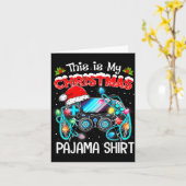 This Is My Christmas Pajama Video Game Gamer Boys Karte (Gelbe Blume)