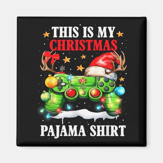 This Is My Christmas Pajama Video Game Gamer Boys Magnet (Vorne)