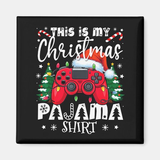 This Is My Christmas Pajama Video Game Gamer Boys Magnet (Vorne)