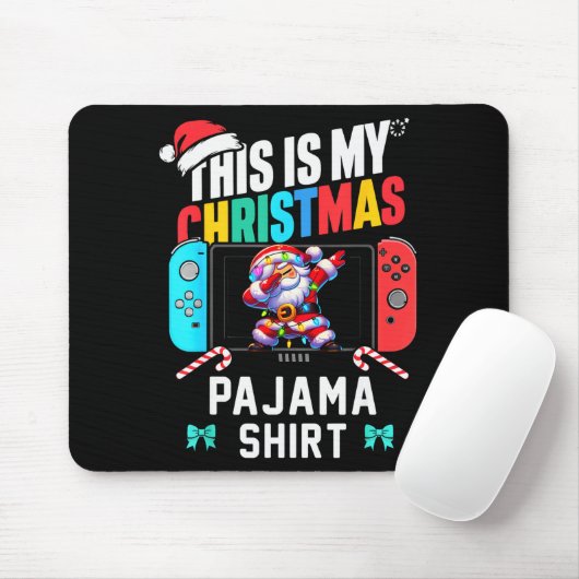 This Is My Christmas Pajama Video Game Gamer Boys Mousepad (Mit Mouse)