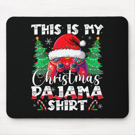 This Is My Christmas Pajama Video Game Gamer Boys Mousepad (Vorne)